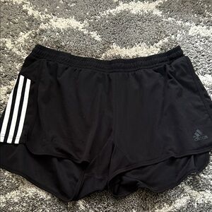 Adidas Women's Black and White Athletic Shorts